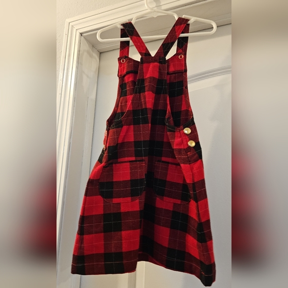 Red and Black Flannel Dress 5T - Picture 2 of 2